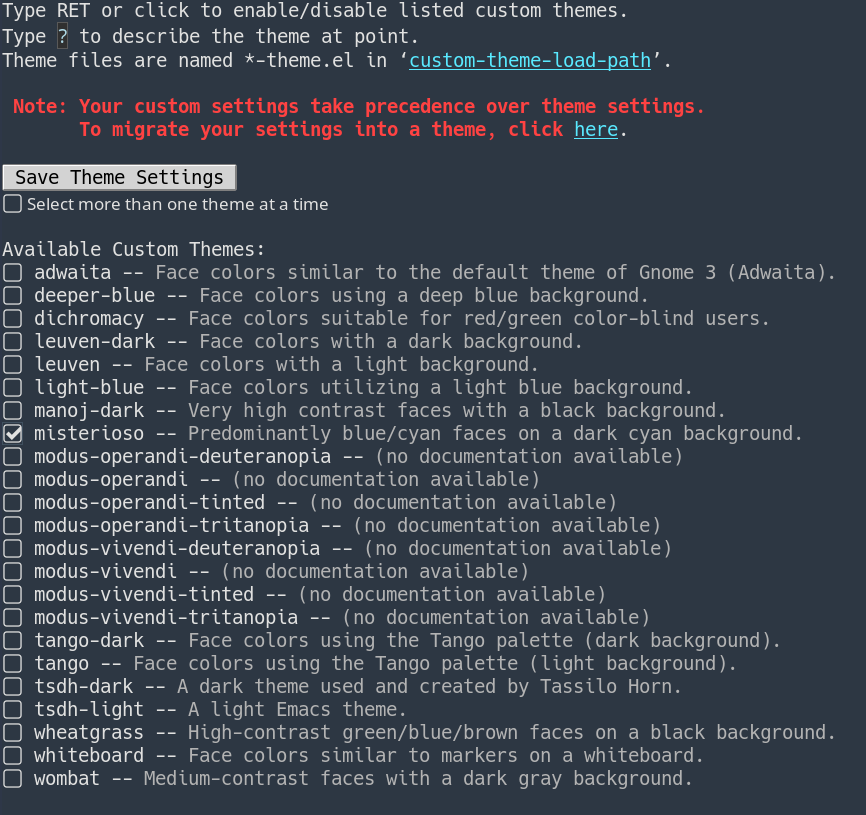 Emacs Themes